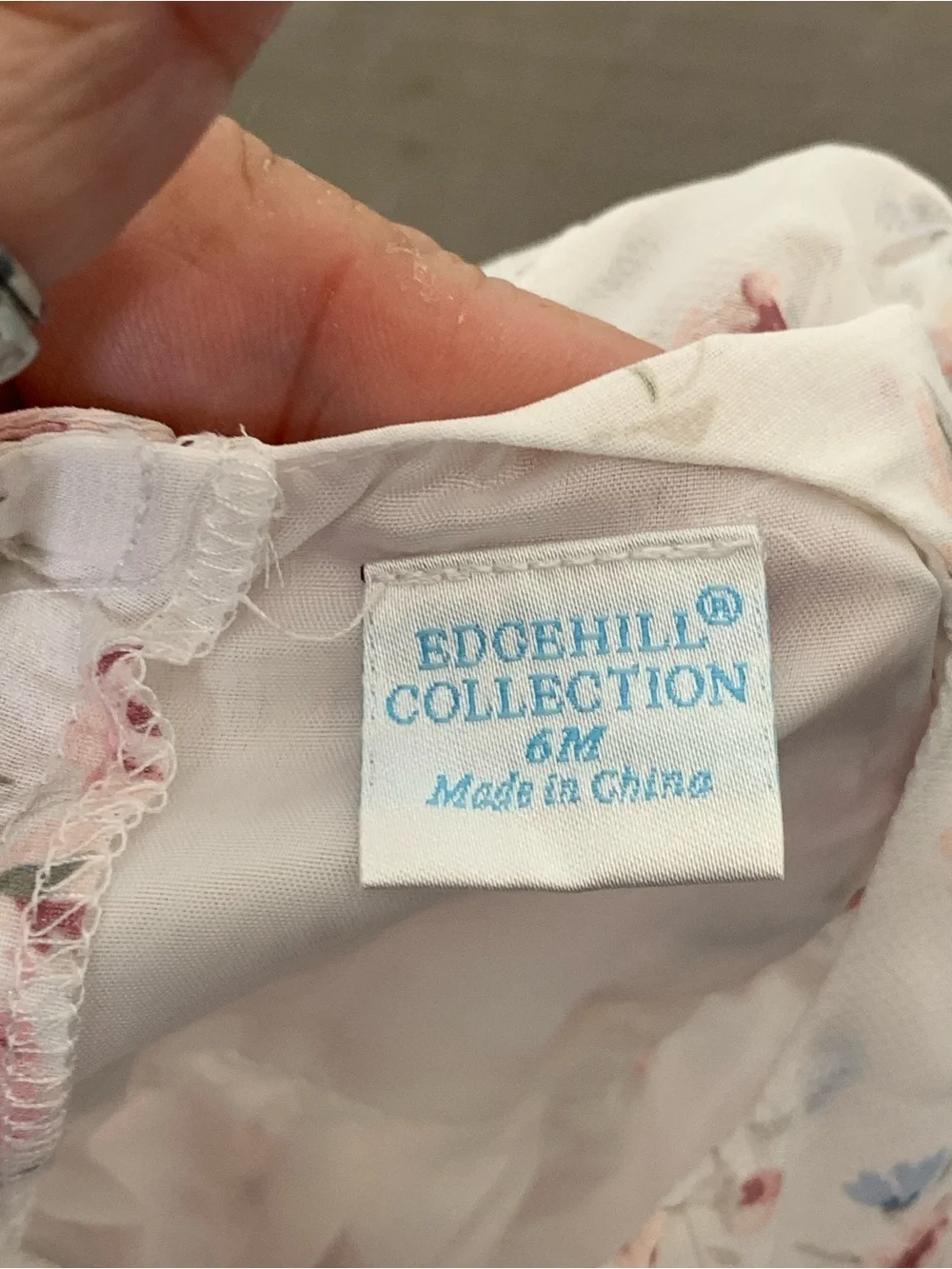 Edgehill Collection Baby Girl Lined Floral Dress Size 6M Lace Bows Tulle Ruffle